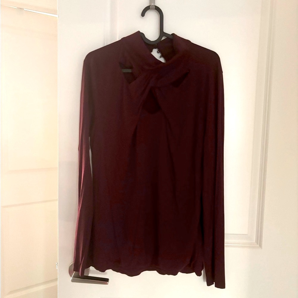 INC International Concepts Burgundy Blouse( like new condition)